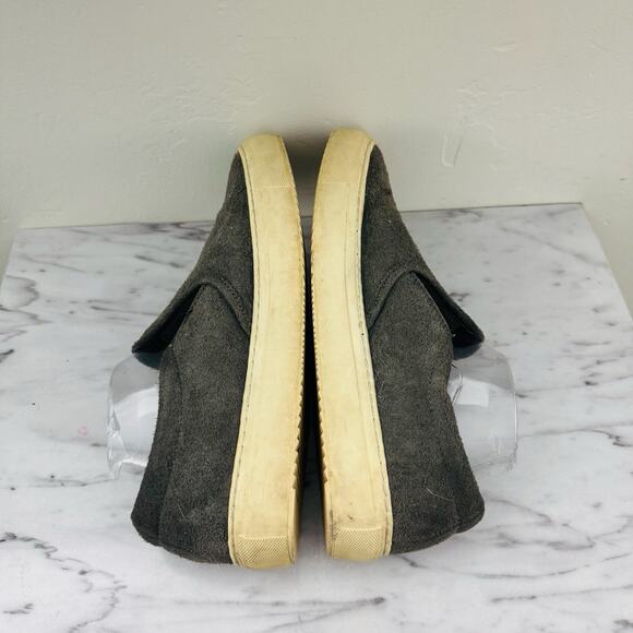 Vegetarian Shoes Gray Slip On Faux Suede Loafers Men’s Size 8.5 - Picture 7 of 10